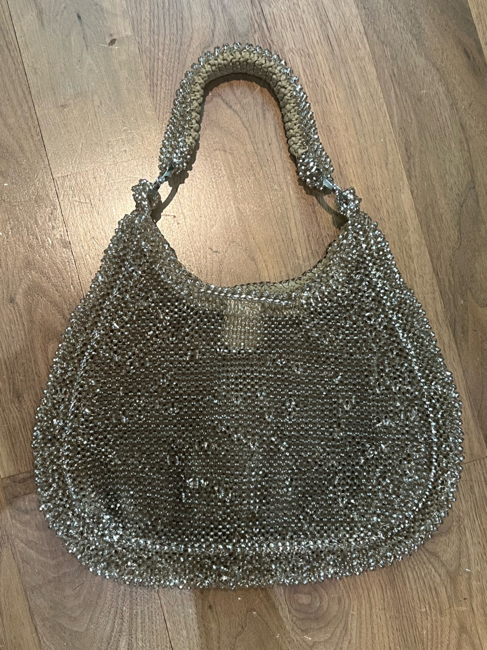 ANTEPRIMA Champagne Gold Wire Shoulder Bag with Padded Handle - Picture 7 of 8